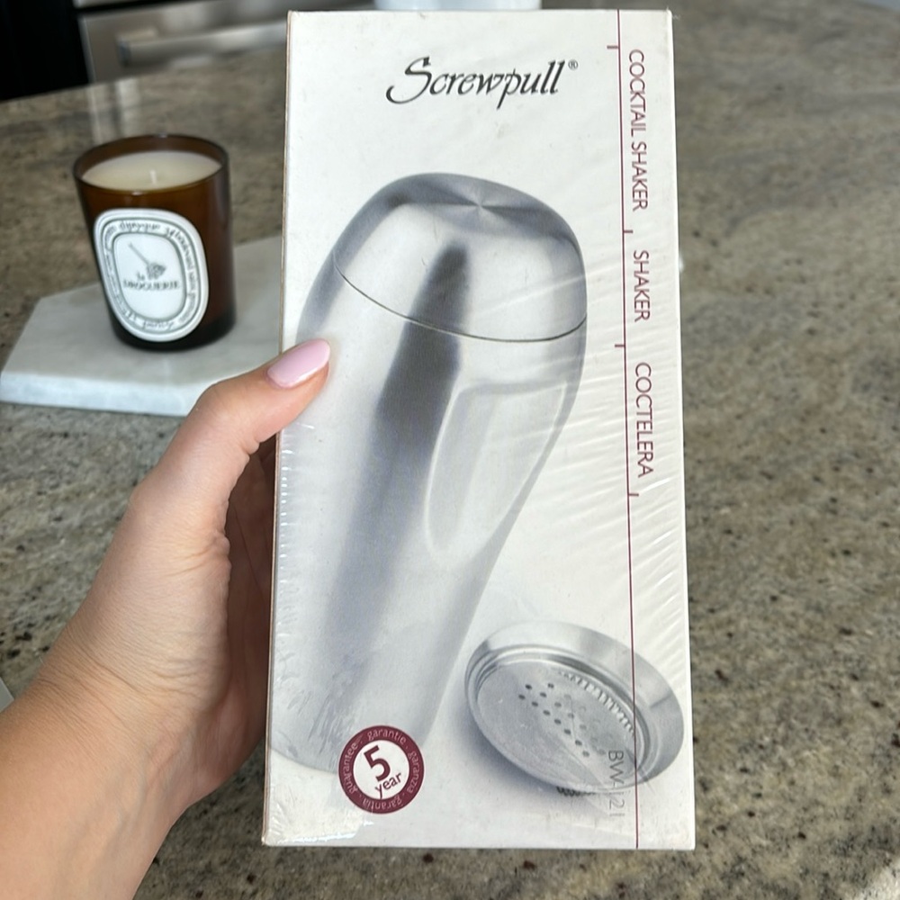 Screwpull cocktail shaker! Brand new in box! Never opened!